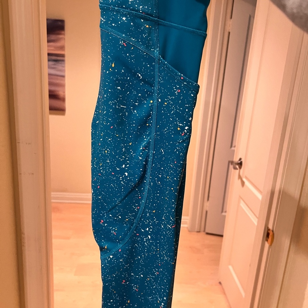 Teal Speckled Leggings